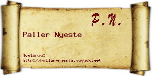 Paller Nyeste névjegykártya